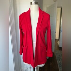 J. Crew knit blazer in red
